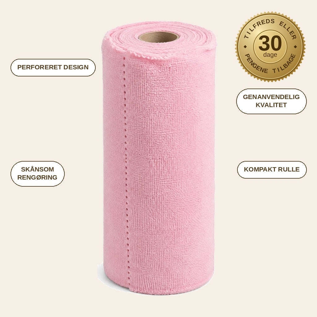 infographie — MikroRul™ – Perforerede Mikrofiberklude, 20 stk. på Rulle
