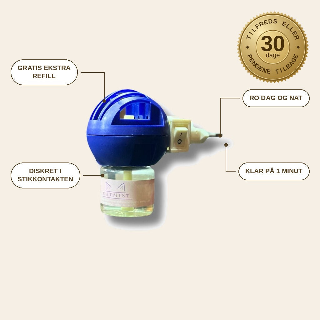 infographie — Beroligende feromondiffuser til kat – inkl. refill 48 ml
