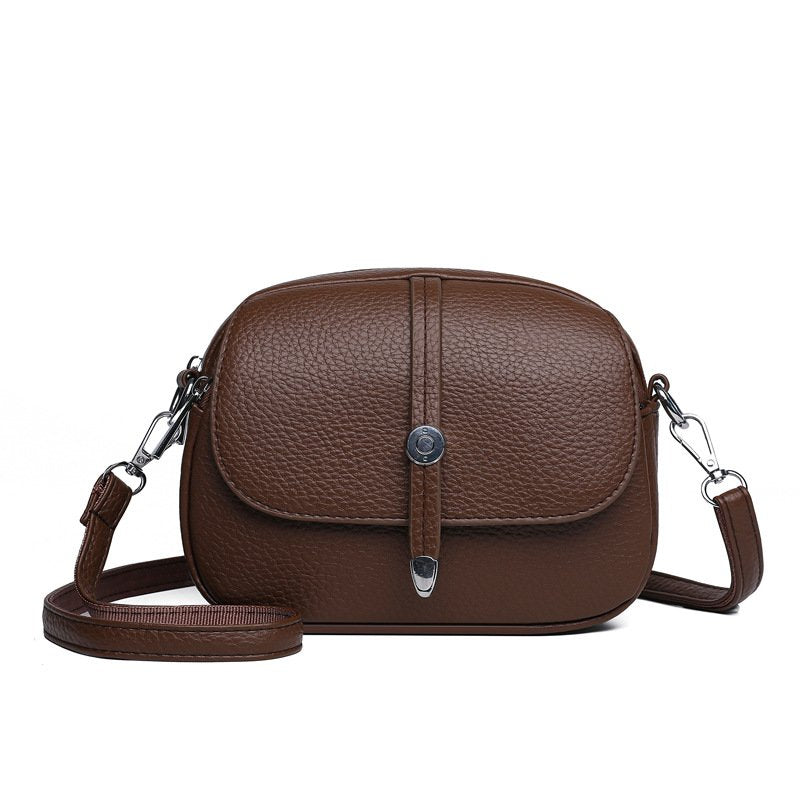 couleur Brun — Oval skuldertaske til damer – let og rummelig