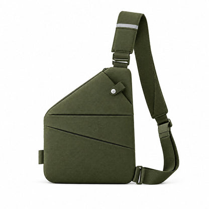 couleur Militærgrøn — Tyverisikret crossbody-taske med skjulte lynlåse