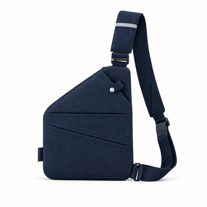 couleur Mørkeblå — Tyverisikret crossbody-taske med skjulte lynlåse