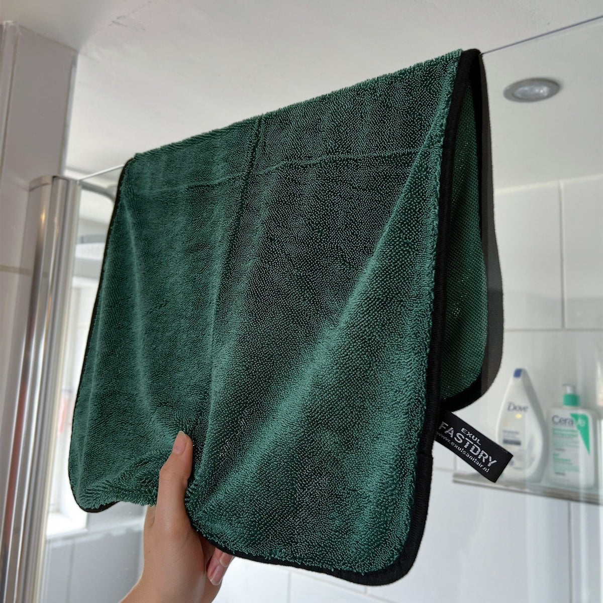 couleur Mørkegrøn — Aftørringsklud til brusebad – 40 x 60 cm, suger 800 ml