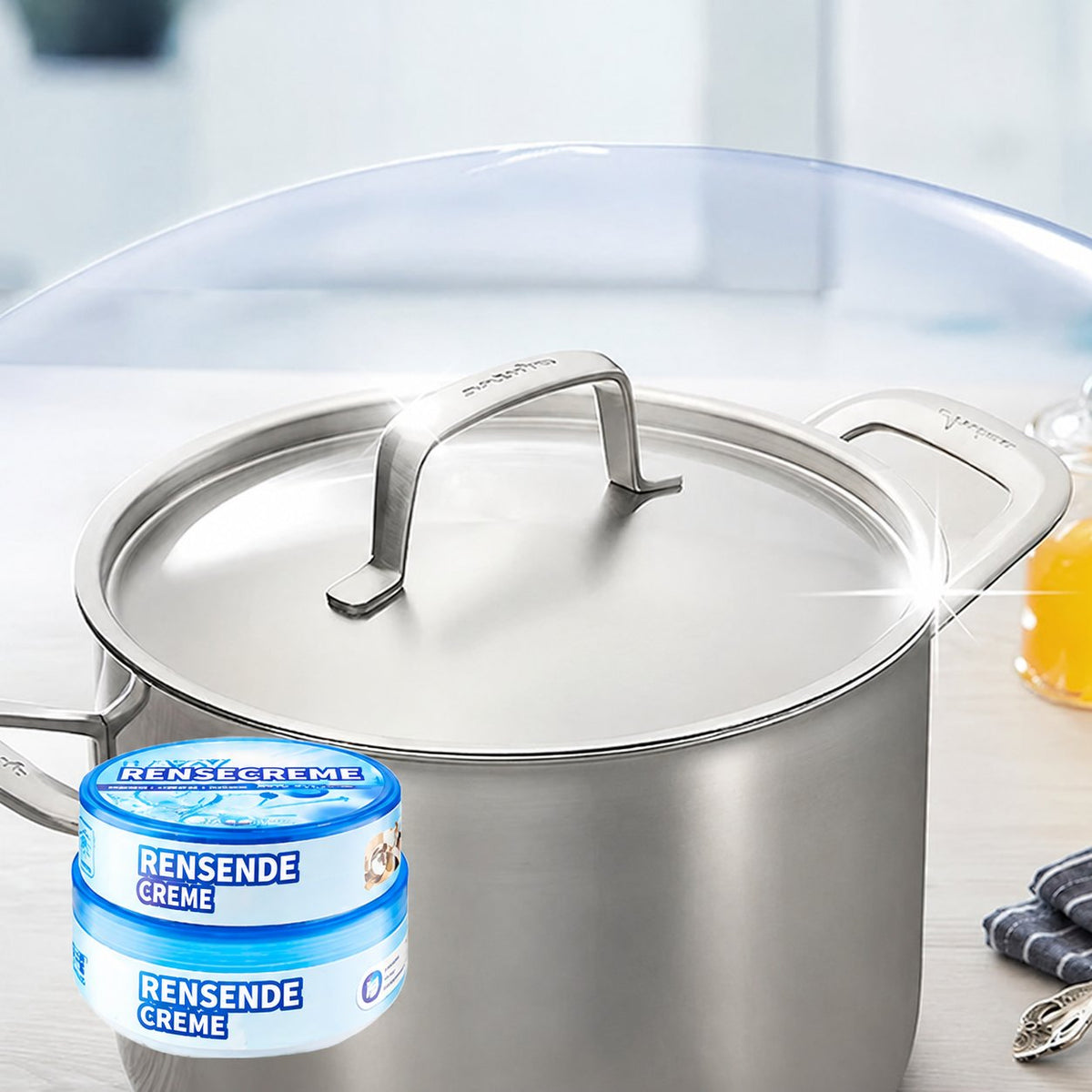 packshot — Rengøringscreme med svamp – fjerner fedt, kalk og madrester uden at ridse