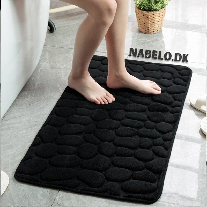 couleur Sort — AquaSten™ Bademåtte – Superabsorberende & Skridsikker