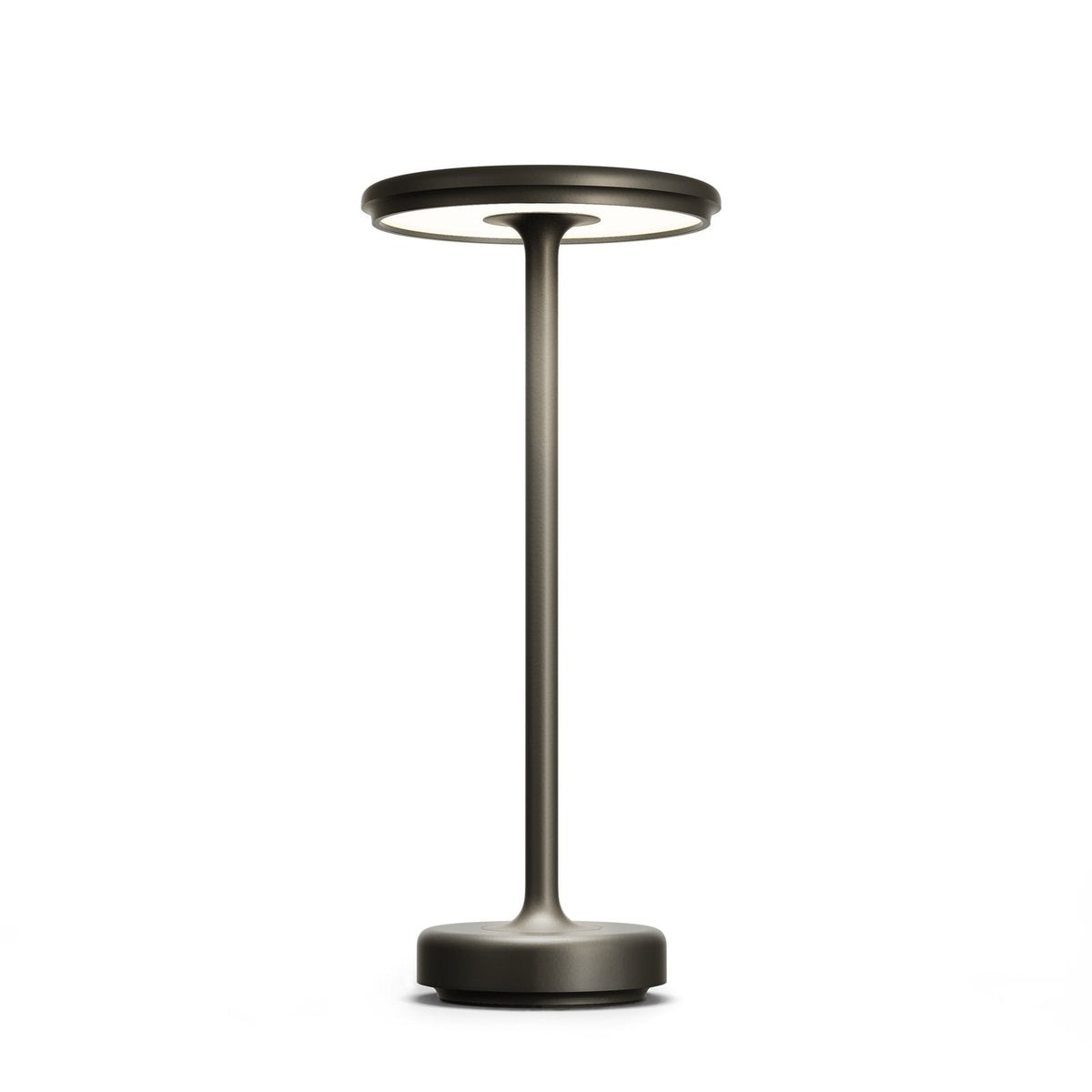 couleur Sort — Lumora™ Trådløs Bordlampe i Metal – Touch & Genopladelig