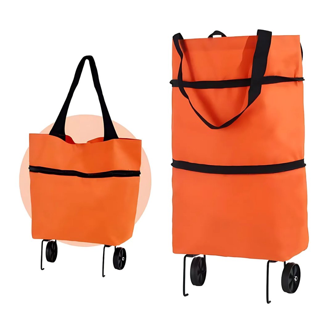 couleur Orange — RulleTaske™ – Indkøbstaske med foldbare hjul · 1 købt = 1 gratis