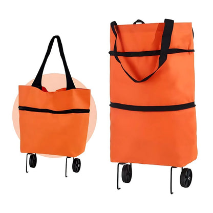couleur Orange — RulleTaske™ – Indkøbstaske med foldbare hjul · 1 købt = 1 gratis