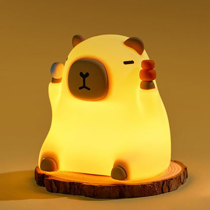 couleur Orange — CapyGlow™ – Blød Capybara Natlampe med Klem-dæmpning