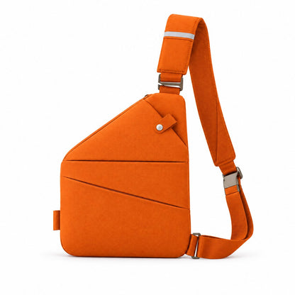 couleur Orange — Tyverisikret crossbody-taske med skjulte lynlåse