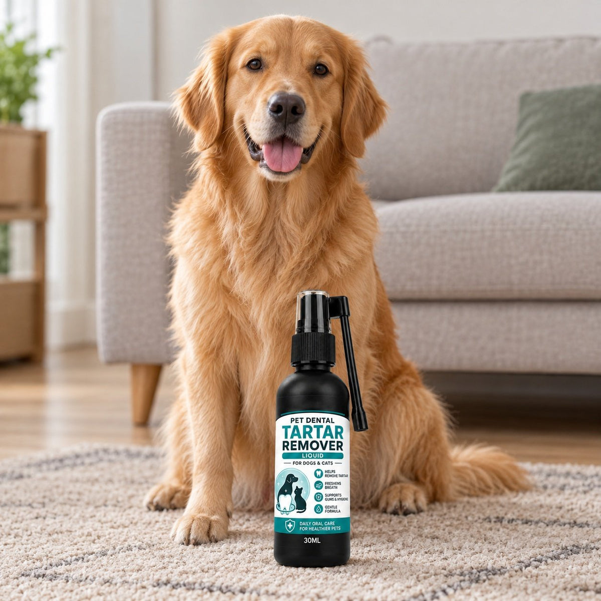 situation — Tandstensspray til hunde og katte – frisk ånde uden tandbørste-kamp