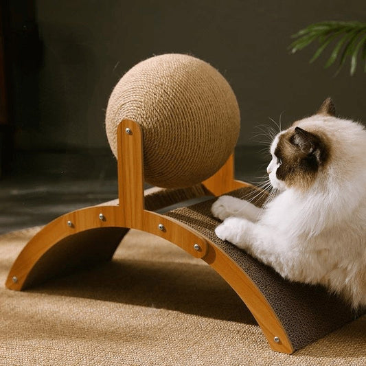 packshot — KradseBold™ – 2-i-1 kradsebold i sisal og bølgepap til katte