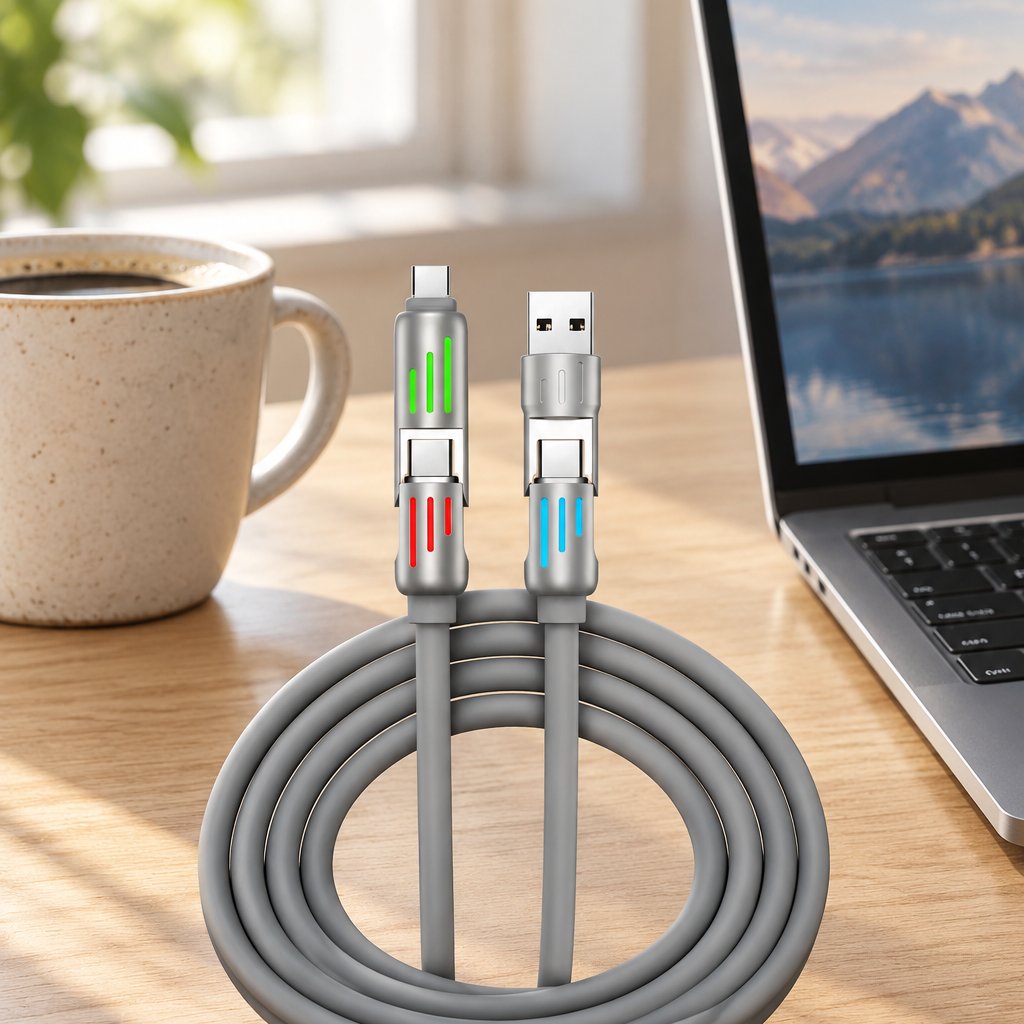 situation — 4-i-1 opladerkabel 240W – 1+1 GRATIS