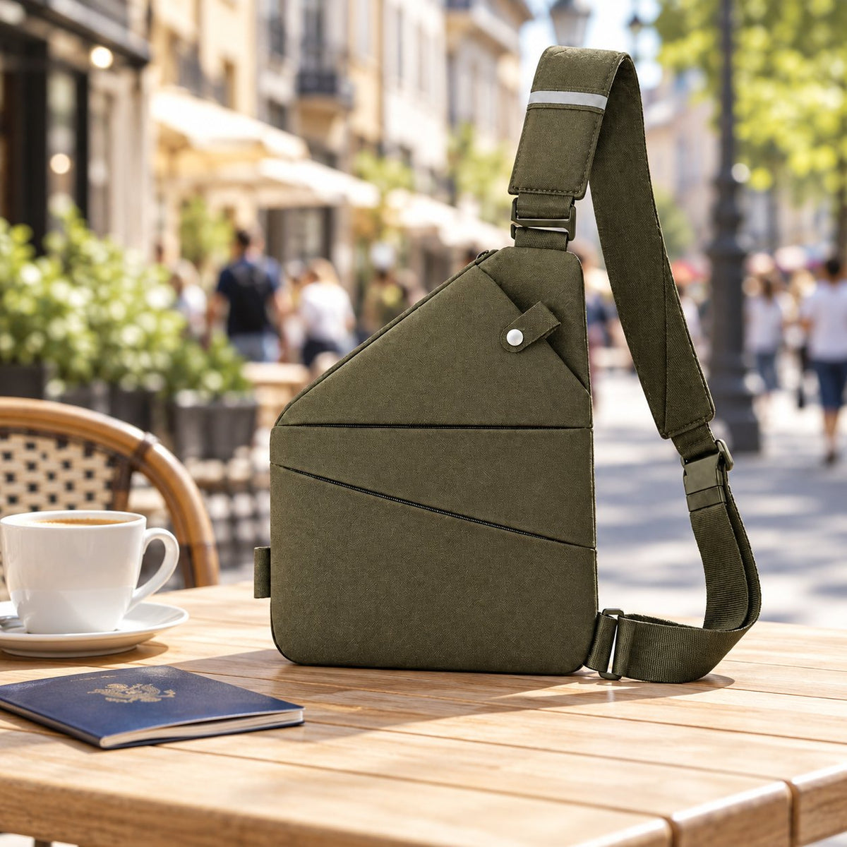 situation — Tyverisikret crossbody-taske med skjulte lynlåse