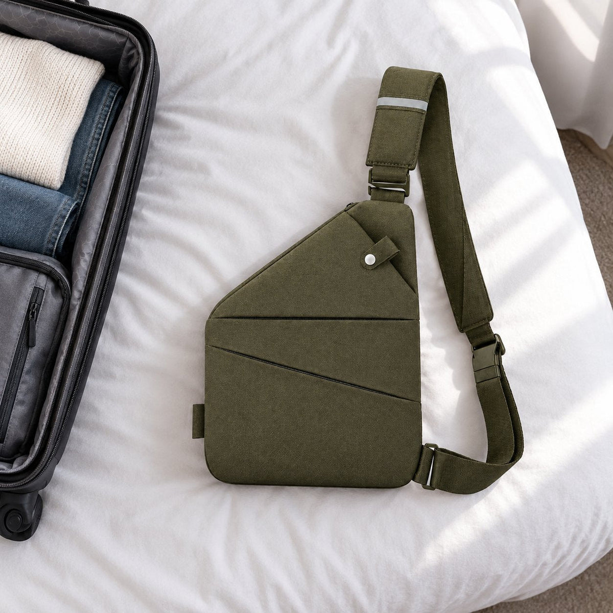 situation — Tyverisikret crossbody-taske med skjulte lynlåse