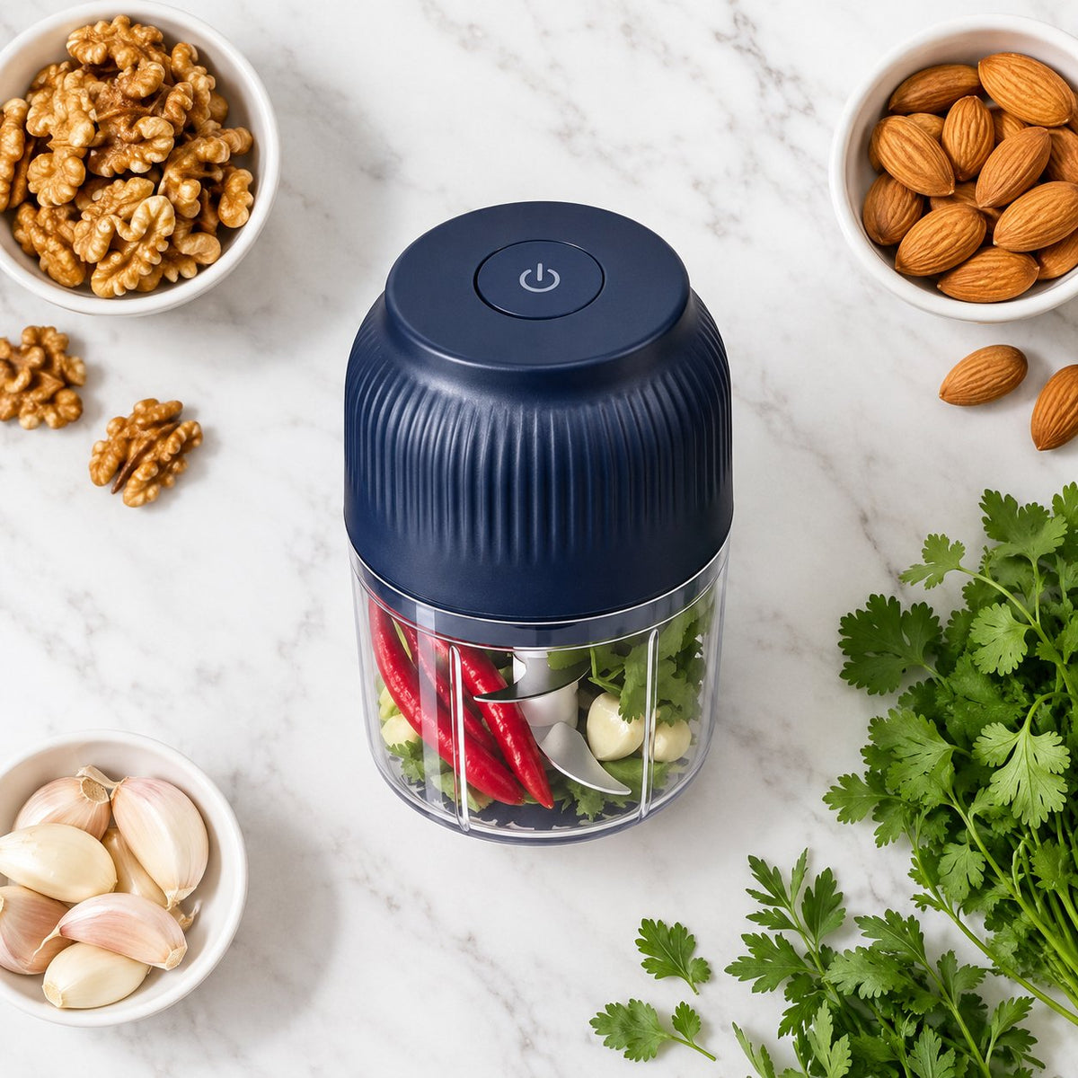 situation — Trådløs elektrisk minihakker 260 ml – genopladelig via USB-C