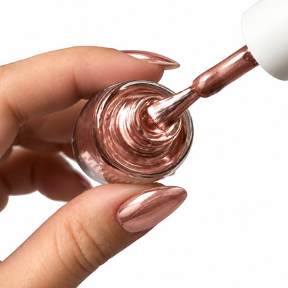 couleur Rosaguld — Metallisk neglelak med spejleffekt – krom-finish uden UV-lampe