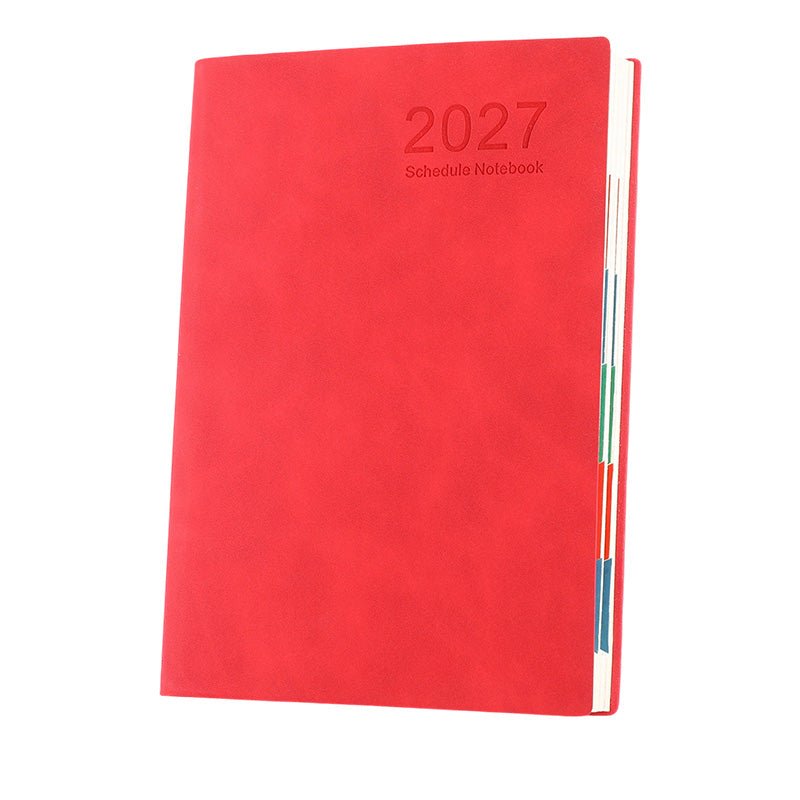 couleur Rød — Planlægningsbog 2027 A5 – Minimalistisk kalender til hele året