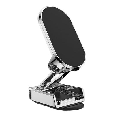 couleur Sølv — Magnetisk mobilholder til bil – sammenfoldelig 360° i metal