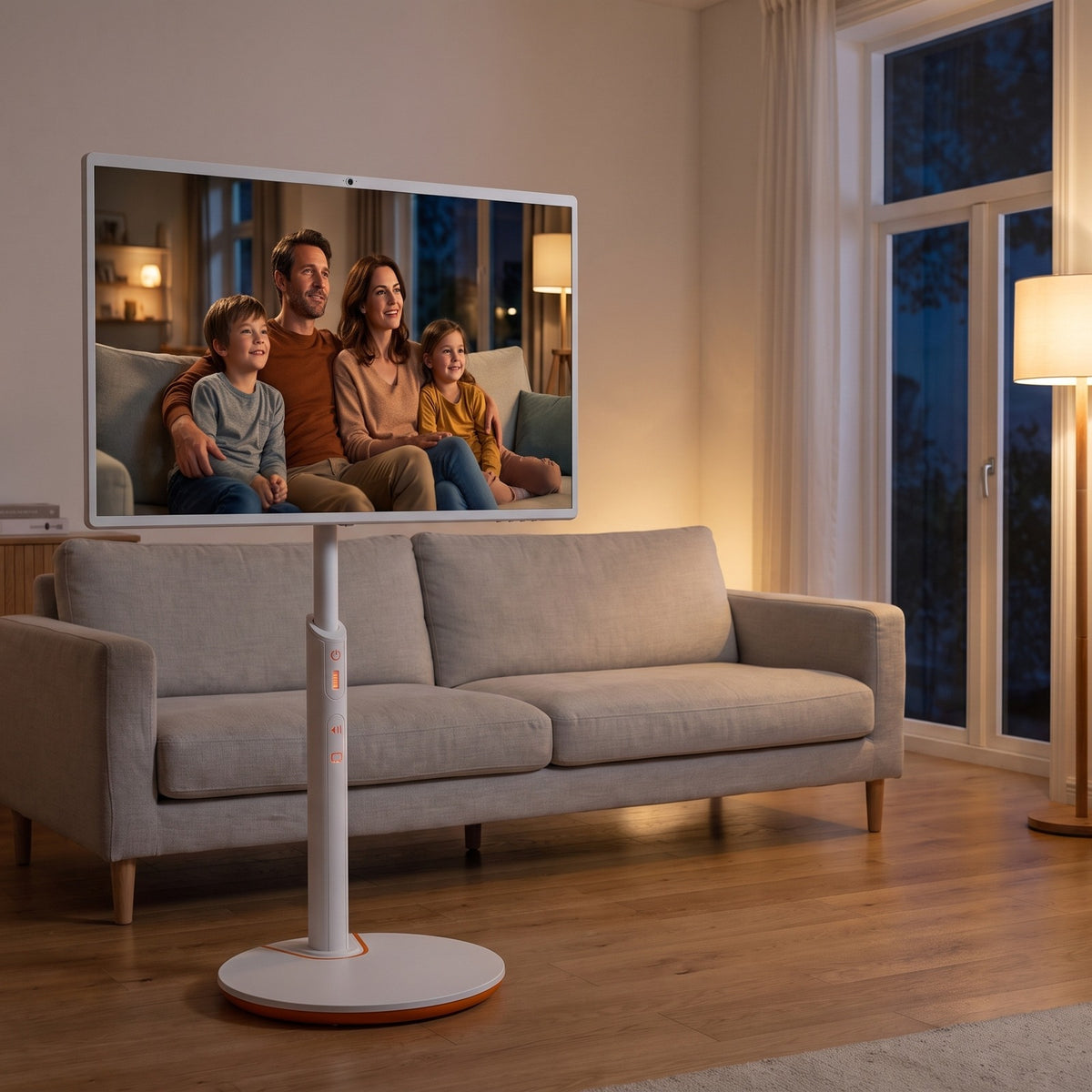 NovaScreen 32 i stuen om aftenen