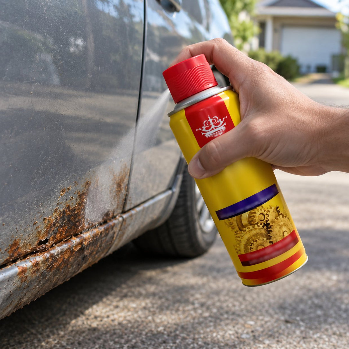 situation — RustFri™ Rustfjerner Spray til Bil, Fælge & Værktøj – 30 ml