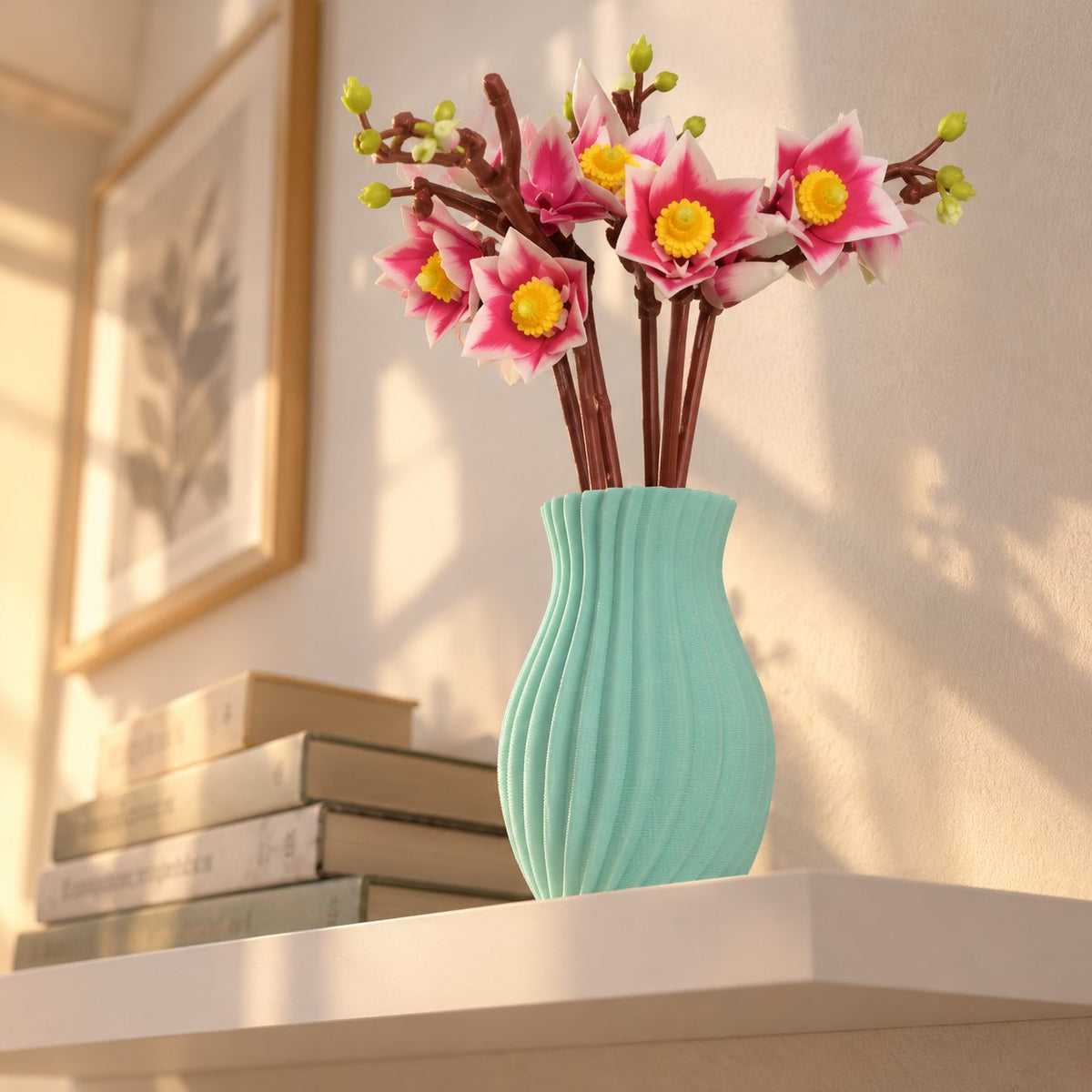 packshot — BrikkeVase™ – Vase til LEGO® Botanical-blomster med 17 stilkhuller