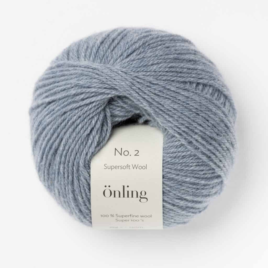 couleur Dueblå meleret — Superfine Merinogarn – 100 % merinould, Super 100's, 25 g
