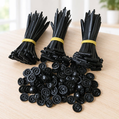 situation — KlikFix™ push clips med kabelbinder – 20 stk