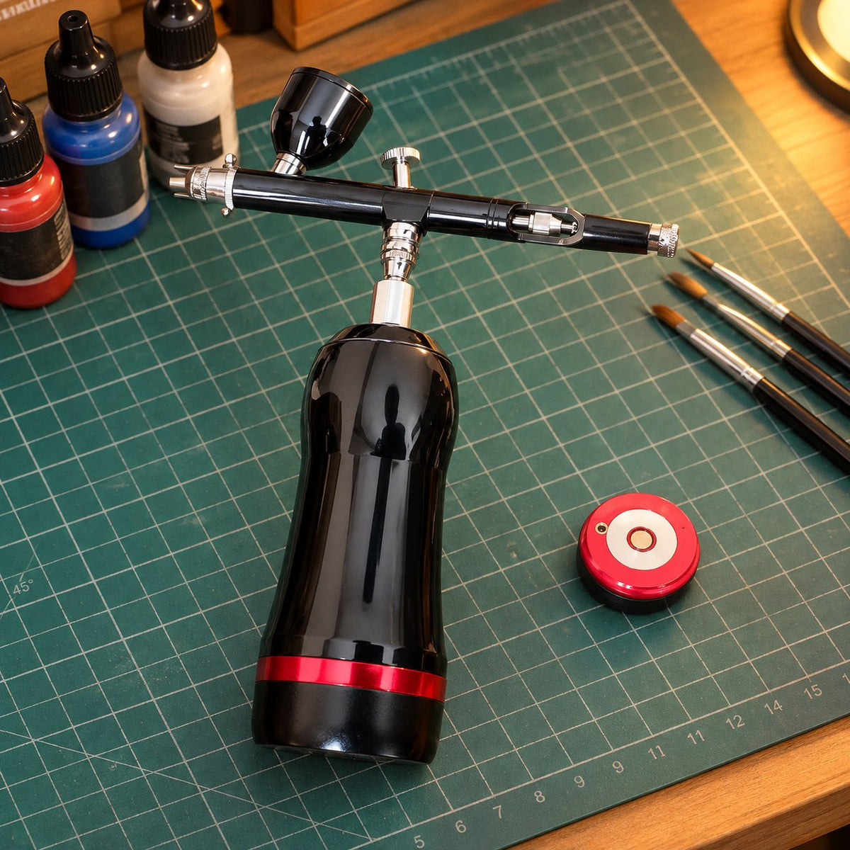 situation — Mini-airbrush med kompressor – genopladelig, uden slange