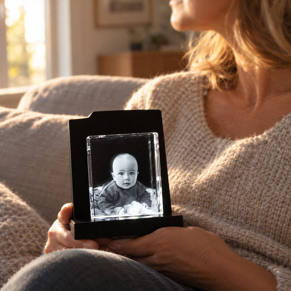 situation — LumiKrystal™ – 3D-glasblok med dit eget foto + LED-lysbase