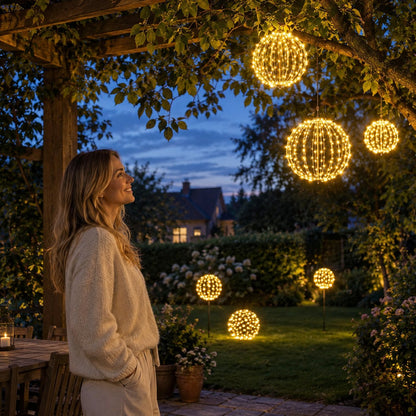 situation — LED lyskugle sammenklappelig – 360° lys til have, terrasse og altan