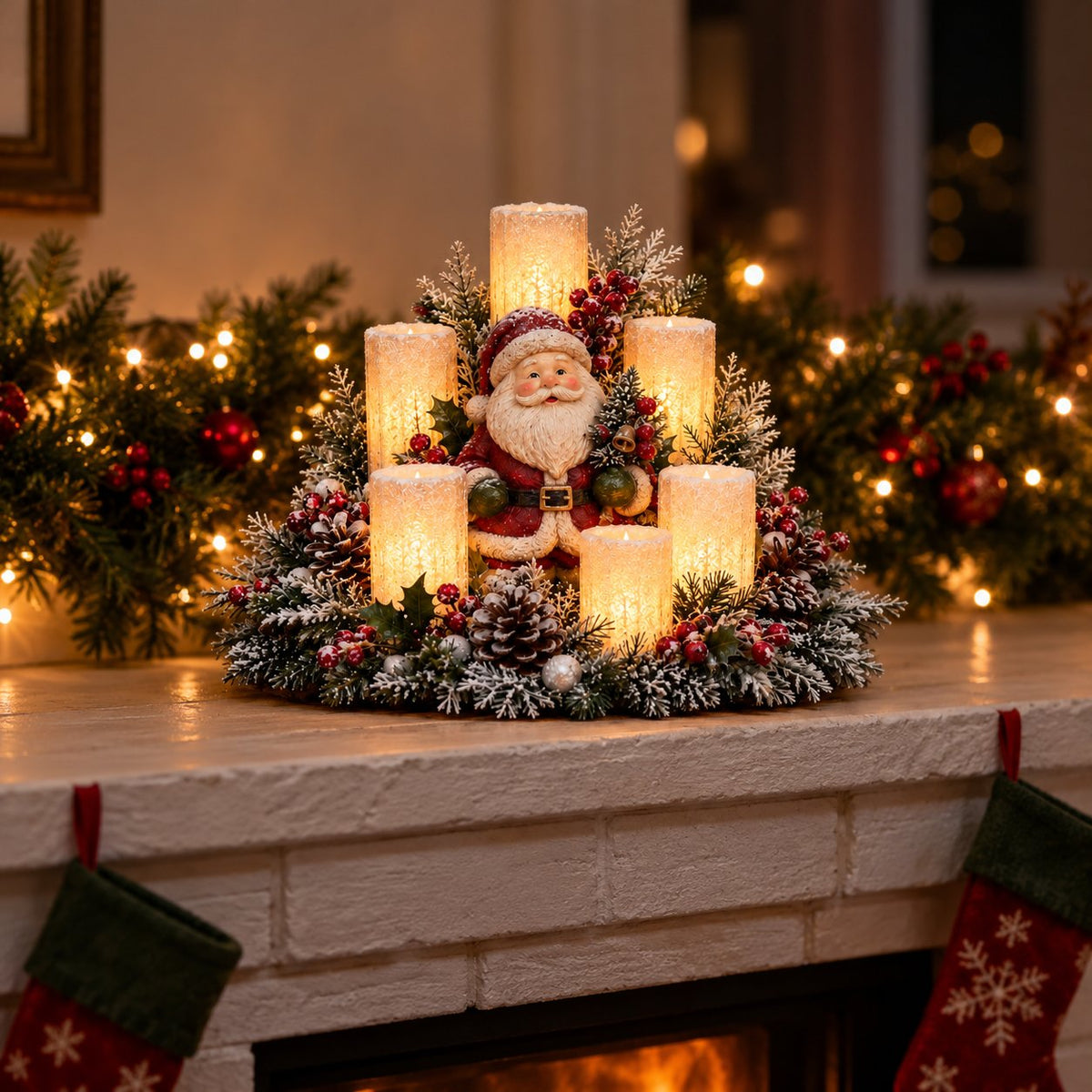 situation — Juledekoration med LED-lys – flammefri borddekoration til jul