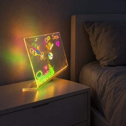 packshot — LysTavle™ – Lysende LED-tegnetavle i akryl til børn (30 × 20 cm)