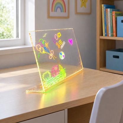 situation — LysTavle™ – Lysende LED-tegnetavle i akryl til børn (30 × 20 cm)