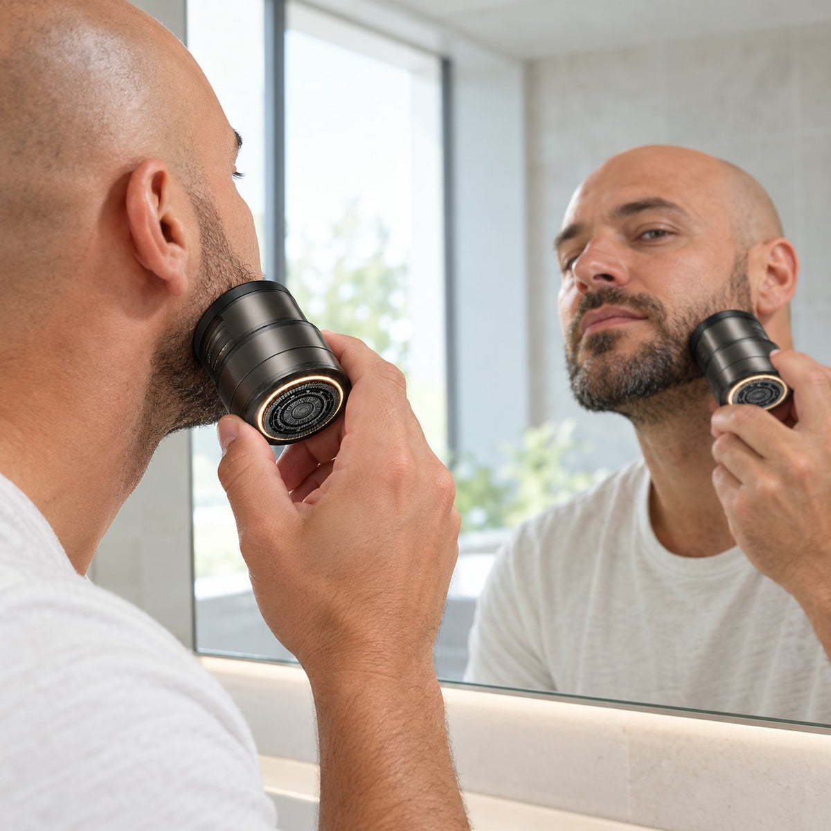 situation — Smart 2-i-1 hovedbarbermaskine og skægtrimmer med digitalt display