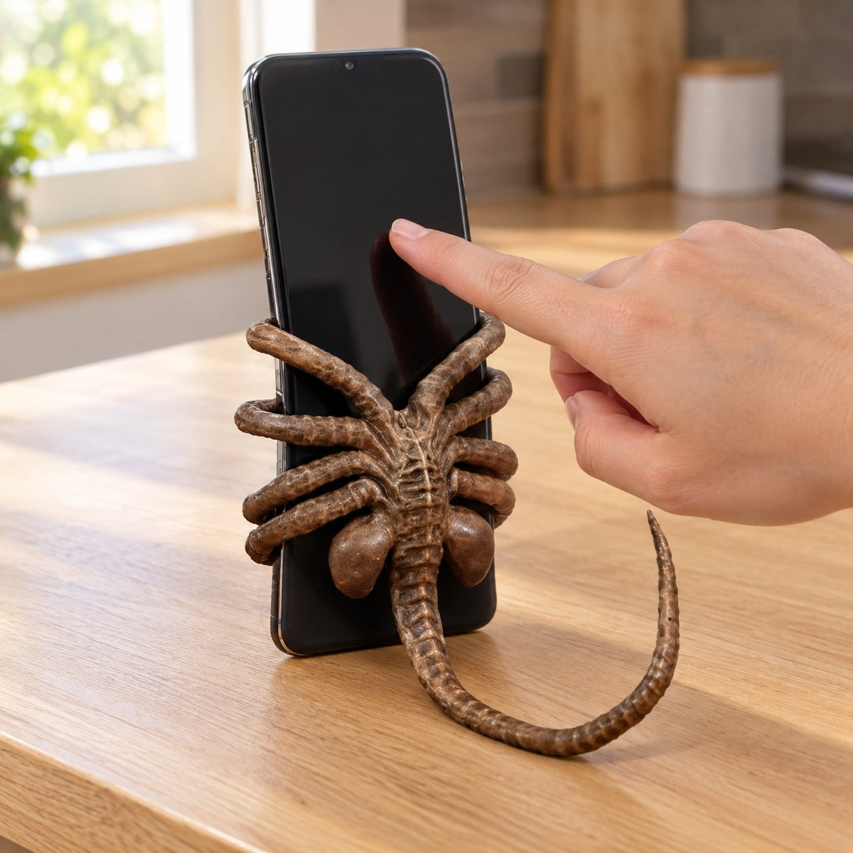 situation — Facehugger mobilholder – telefonholder med 8 bøjelige ben