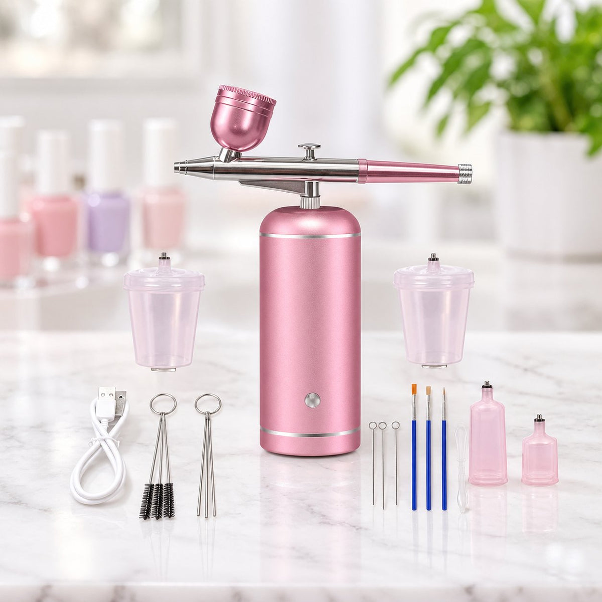 situation — Trådløst Airbrush-sæt – Genopladeligt, med 0,4 mm dyse og farvekop på 5 ml / 20 ml