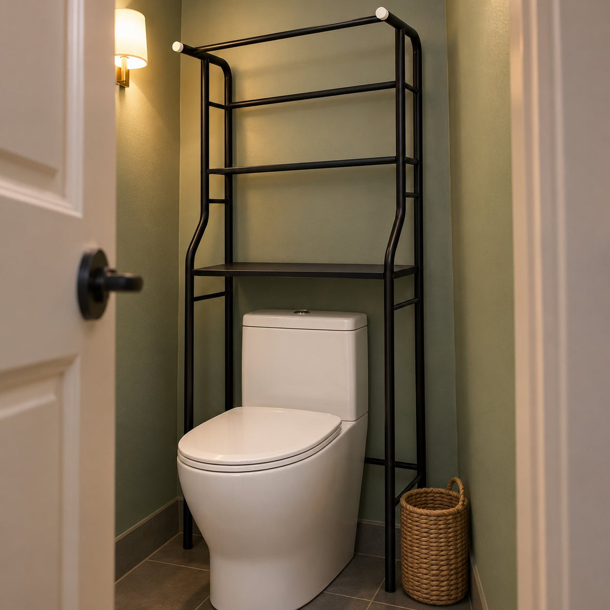 situation — Fritstående reol over toilet – 3 hylder