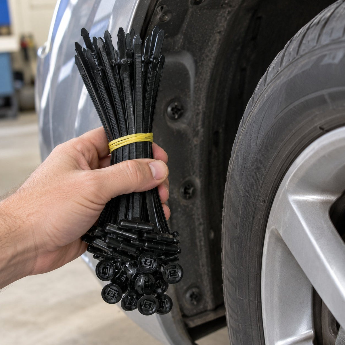 situation — KlikFix™ push clips med kabelbinder – 20 stk
