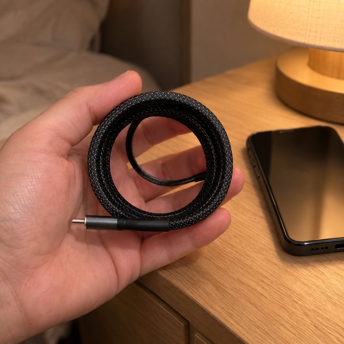 packshot — FiltFri™ Magnetisk USB-C-kabel 100 W – ruller sig selv op