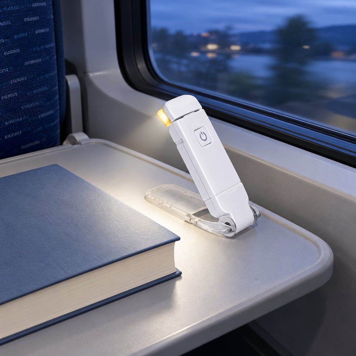 situation — Læselampe til bøger med klips – 3 lysfarver og indbygget USB
