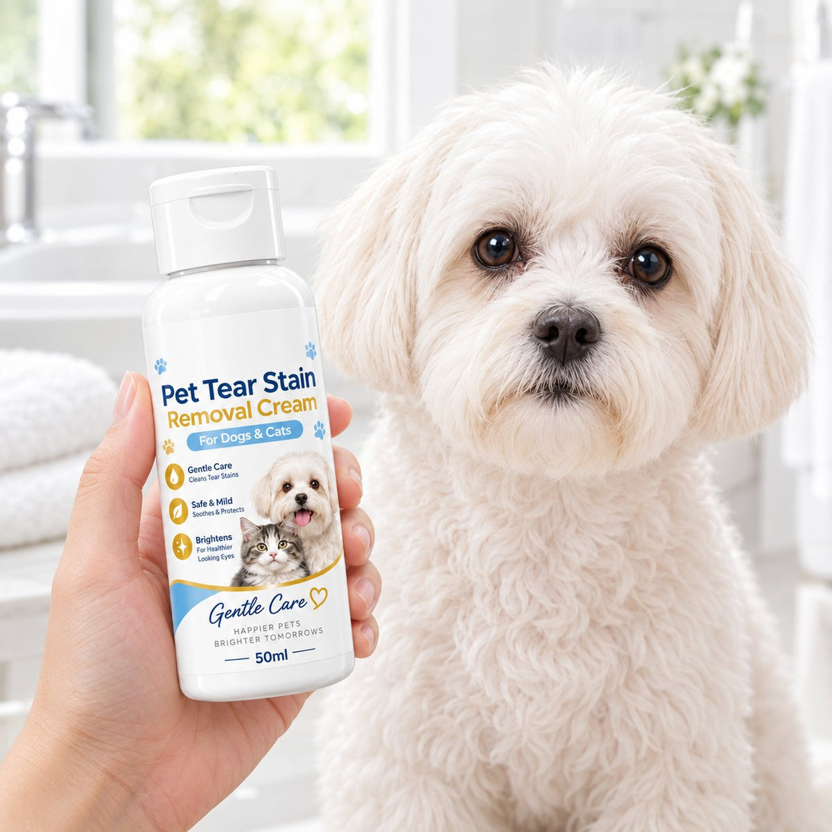 situation — KlarBlik™ Creme mod tårepletter til hunde og katte – 50 ml