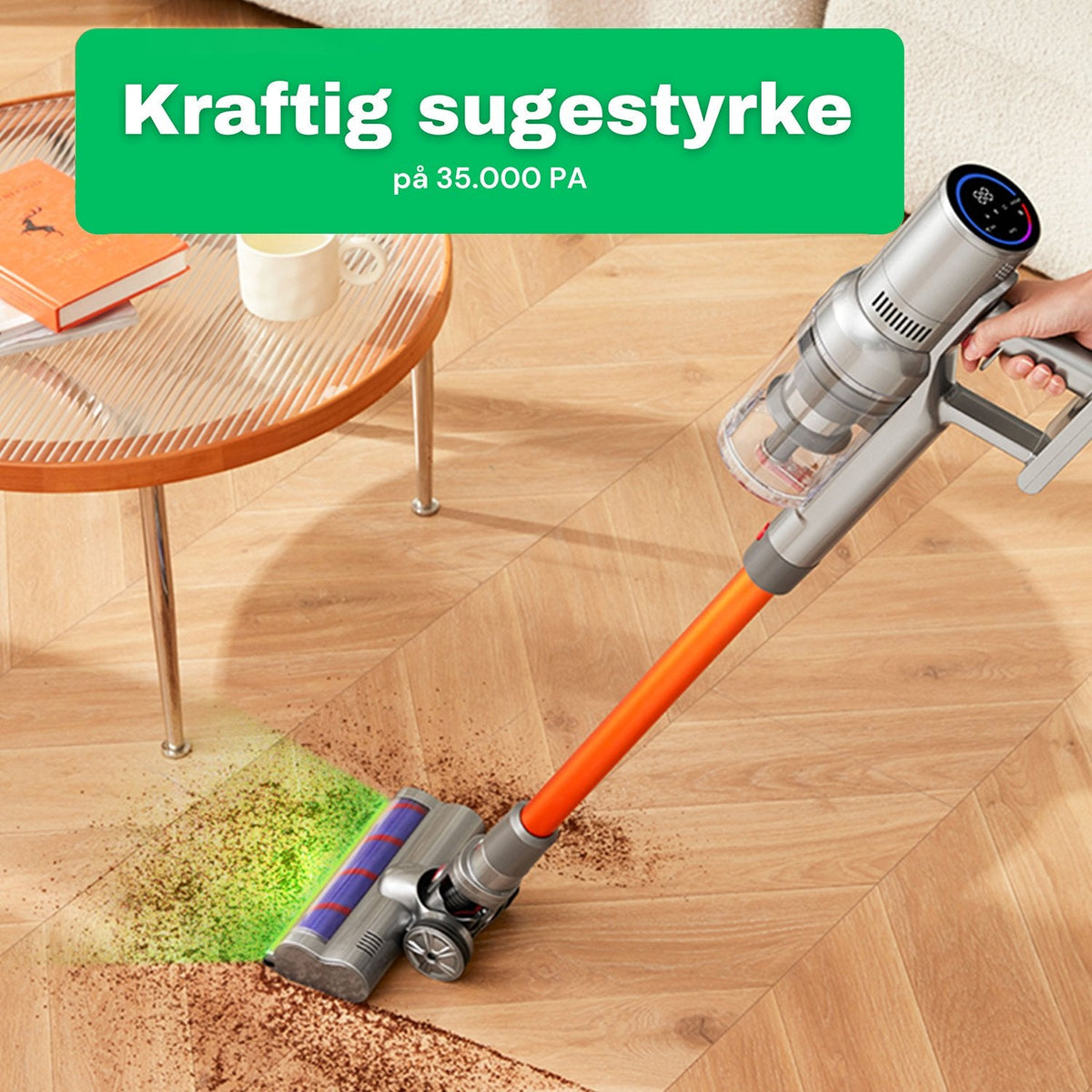 Aspirateur balai sans fil — en utilisation