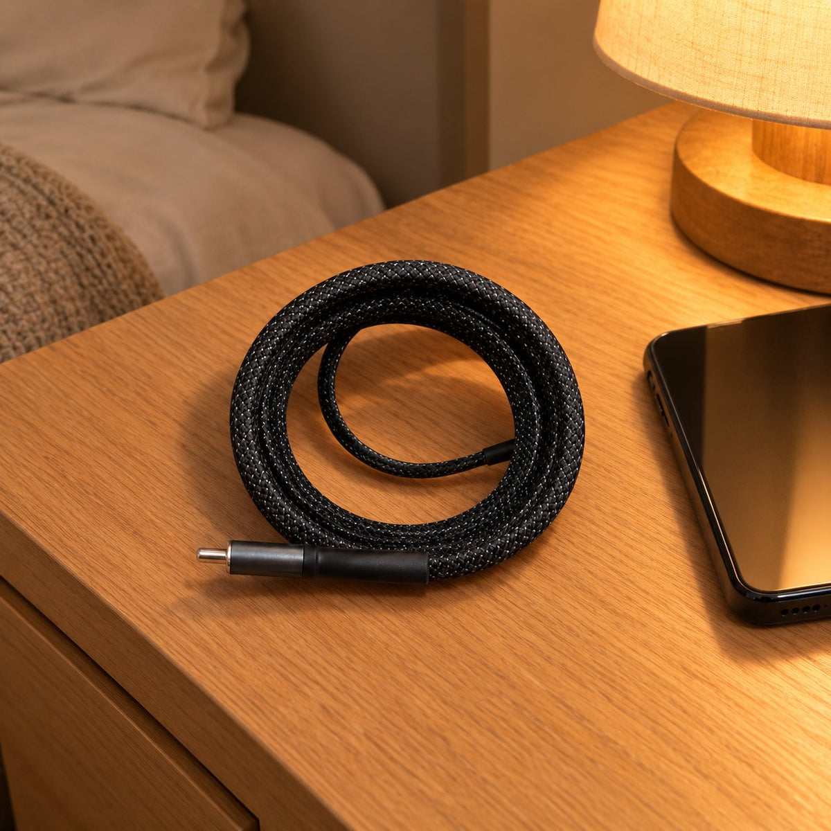 situation — FiltFri™ Magnetisk USB-C-kabel 100 W – ruller sig selv op