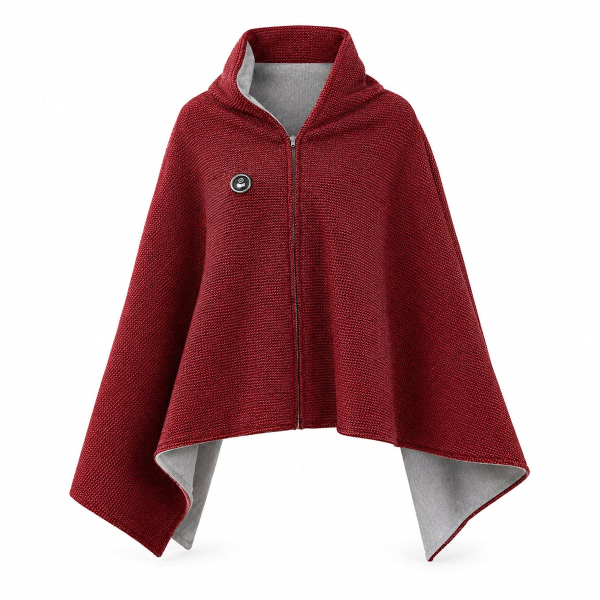 packshot — Elektrisk varmetæppe-poncho med lynlås – bærbar USB-varme