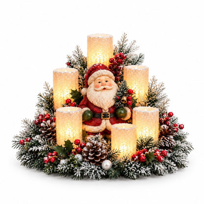 packshot — Juledekoration med LED-lys – flammefri borddekoration til jul