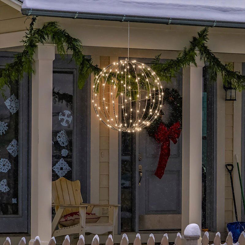 couleur Varmt lys — LED lyskugle sammenklappelig – 360° lys til have, terrasse og altan