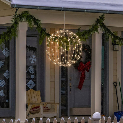 couleur Varmt lys — LED lyskugle sammenklappelig – 360° lys til have, terrasse og altan
